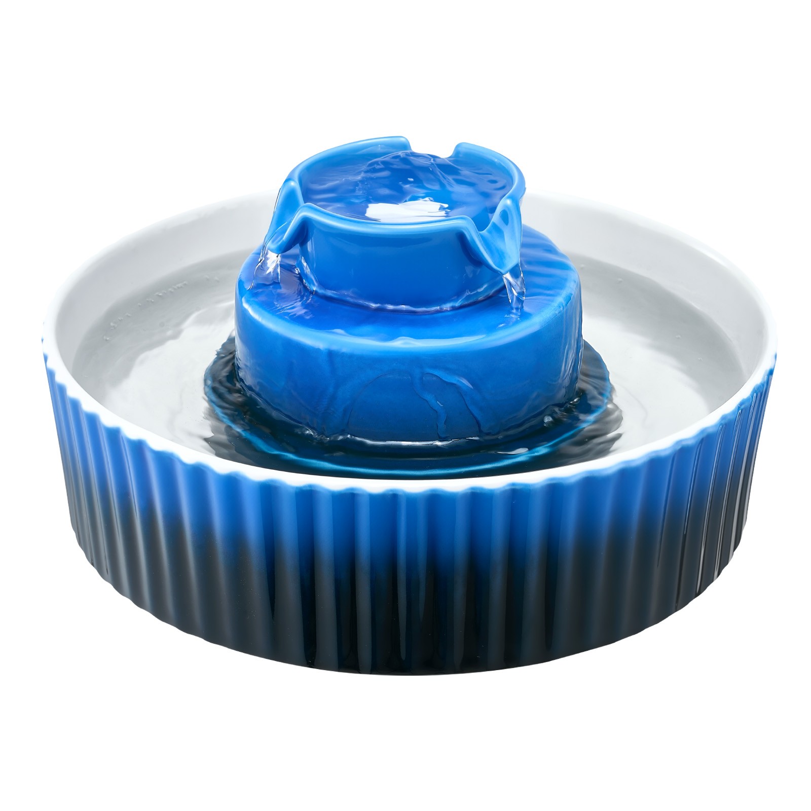 Ceramic Cat Water Fountain 2.1L/71oz Cupcake Pet Fountain for Cats & Dogs