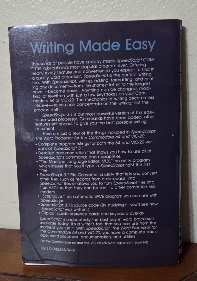 Set of 3 Vintage manuals Oxford Pascal, Pascal Programming, SpeedScript Comm. 64