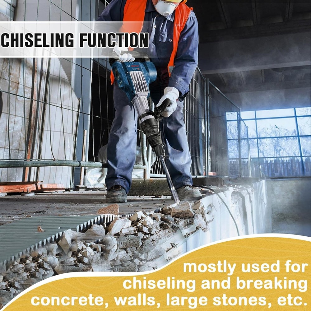 Air Hammer Bits Set - 9pcs Pneumatic Hammer Chisel Bits, Air Chisel Bits