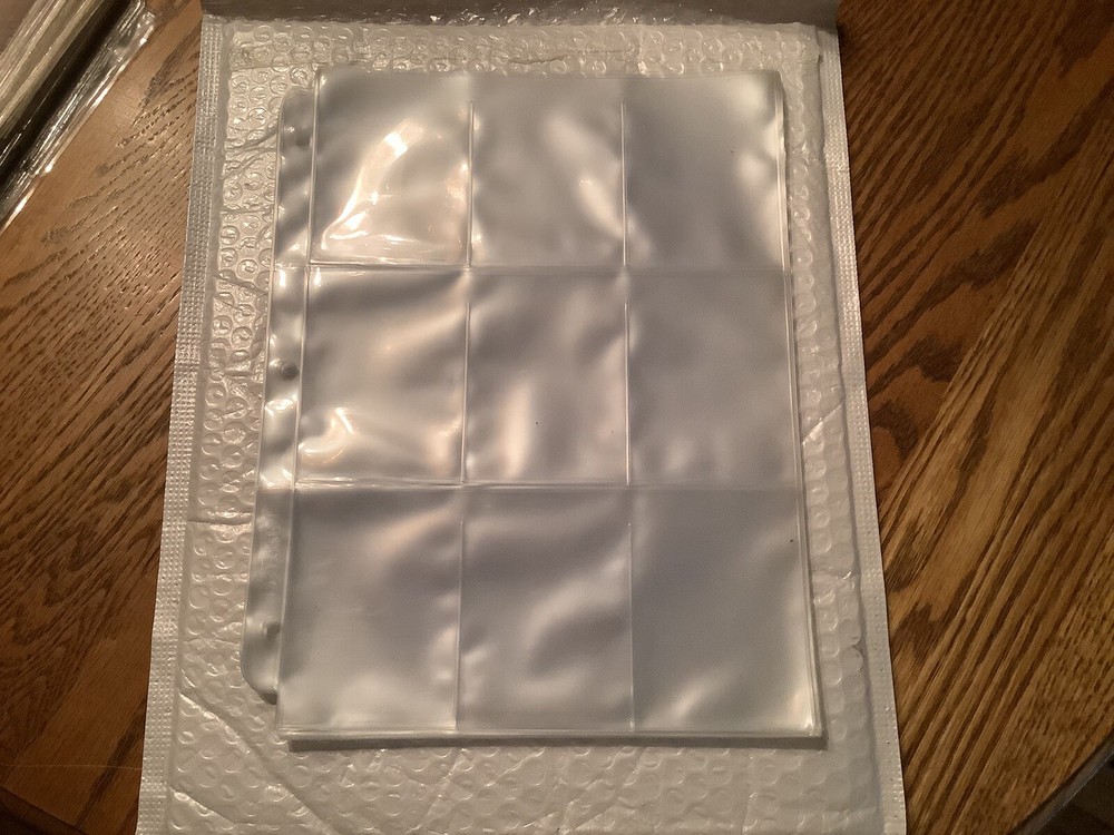 Baseball Card Plastic 3 Ring Notebook Pages 8-1/2 X 11