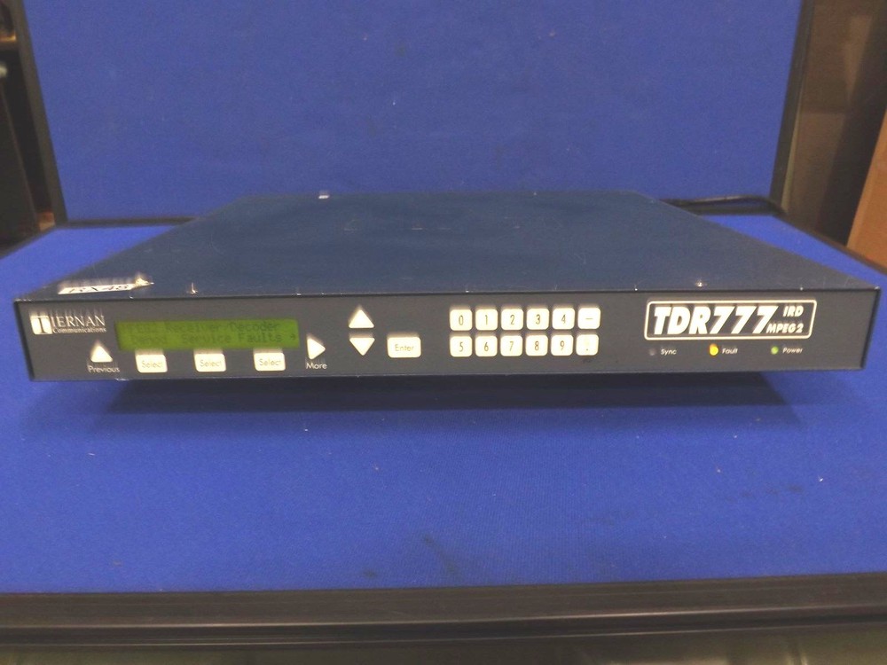 Tiernan TDR777 IRD MPEG-2 - DVB Receiver Decoder 1RU Rack Mounted - TDR 777
