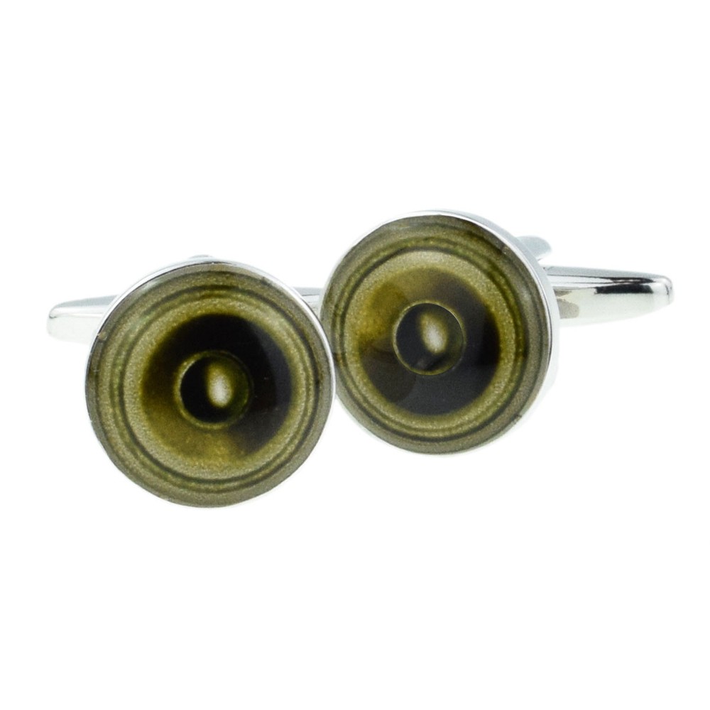 Stereo Speaker Style Image Design Cufflinks Presented in a Cufflink Box X2BOC014