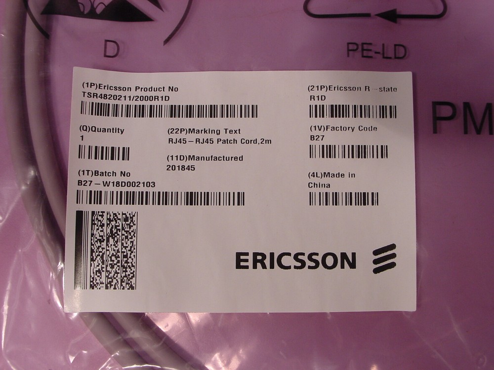 *Ericsson TSR4820211/2000R1D Communication Connection Cable