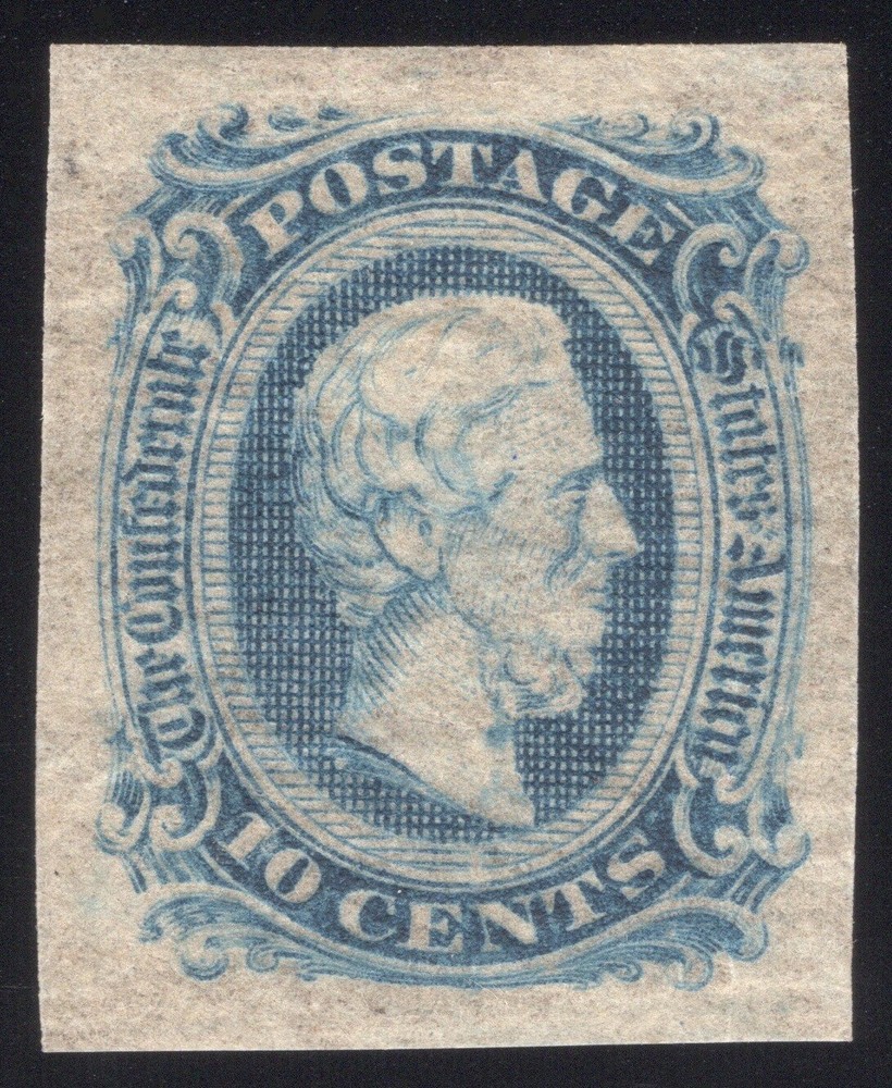 Confederate States, CSA #11 (AD) 10¢ Blue, Mint OG, Well Centered!