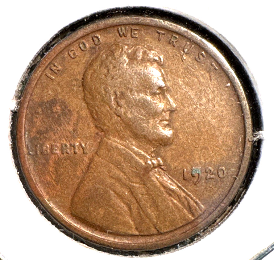 1920 lincoln wheat cent VF