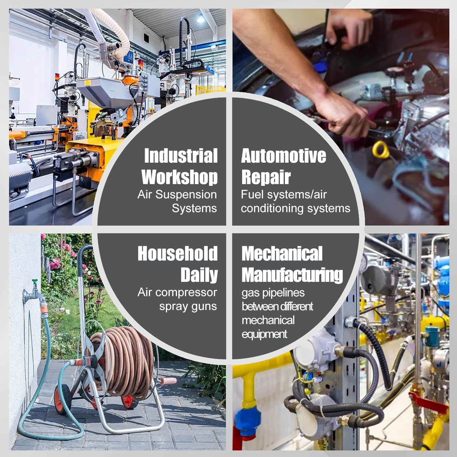 100Pcs Brass DOT Air Brake Line Fittings Kit, 1/4" 3/8" 1/2" Compression Air Nyl