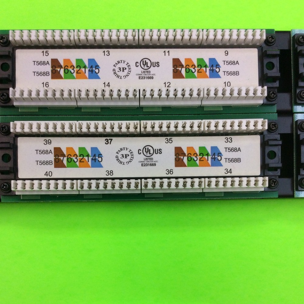 48 Port Rack Mount Cat Net Jack Array Part 87632145 Comm Circuit