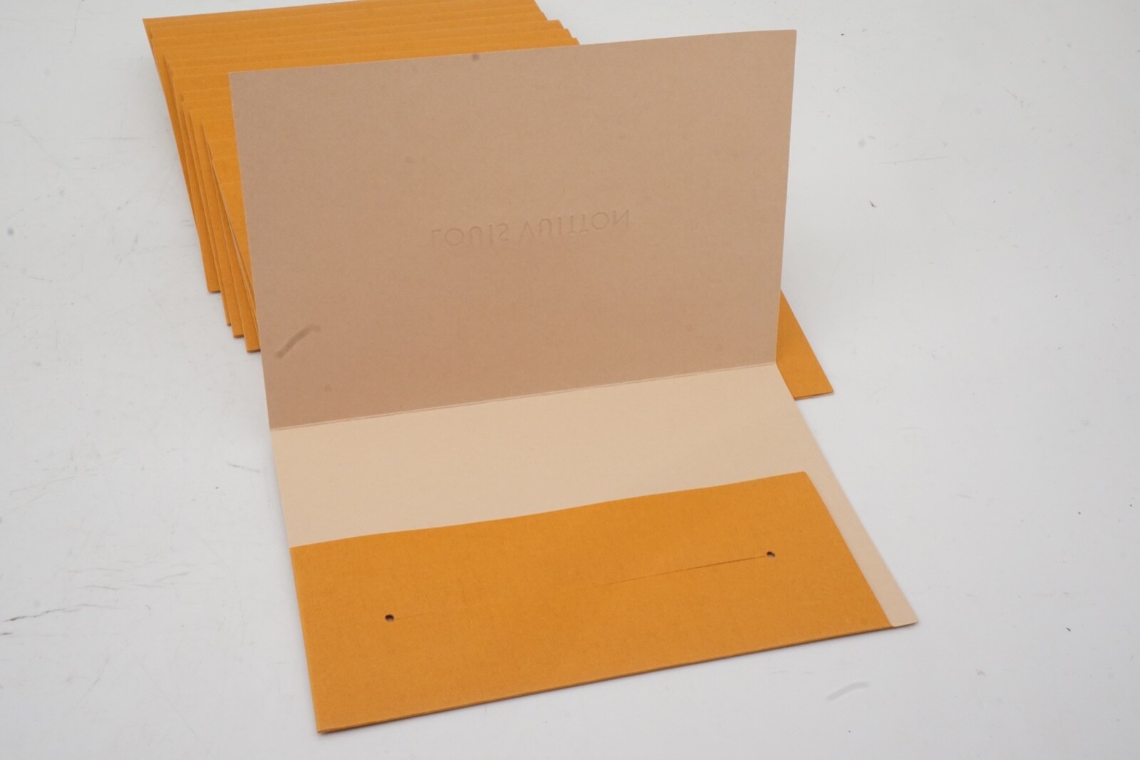 Lot of 20 New Genuine Louis Vuitton Receipt Invoice Holder Folder 5.25" x 3.5"