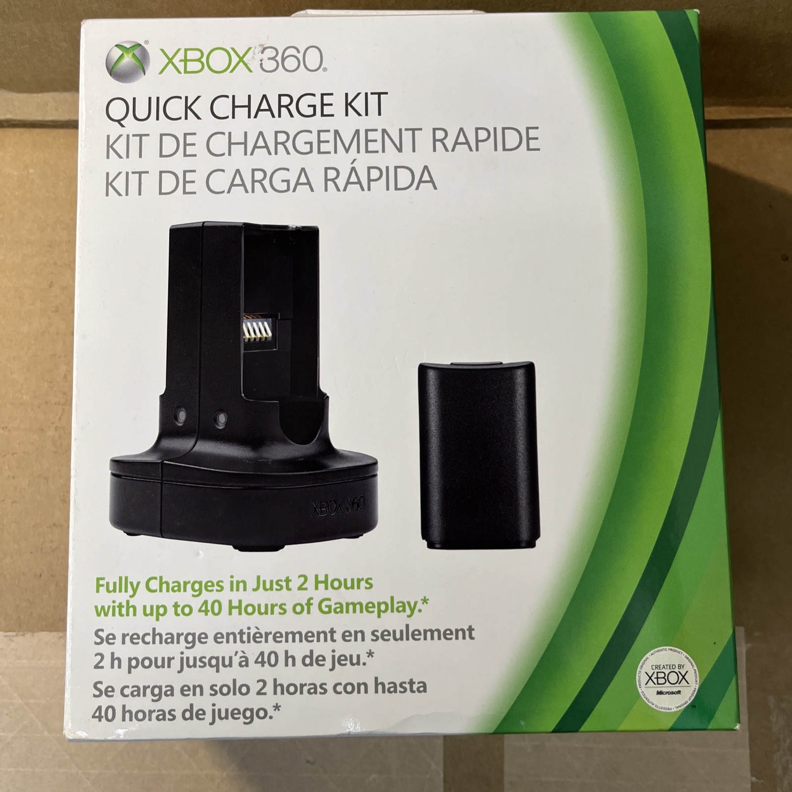 Xbox 360 Quick Charge Kit Black /NEW Sealed In Box