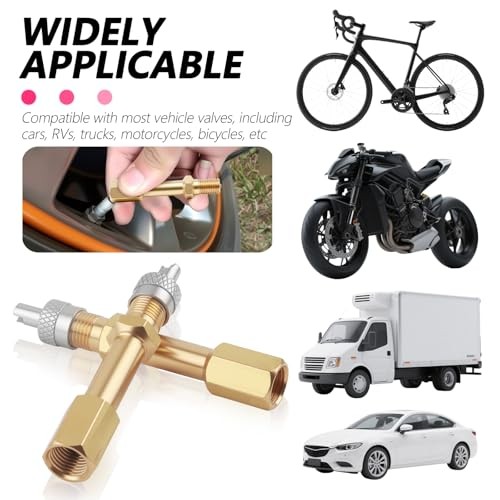 2PCS Tire Valve Stem Extensions,50mm Tire Valve Extender with Straight