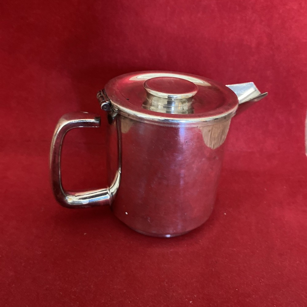 Vintage Cunard Line Silver Plate Coffee Pot & Creamer