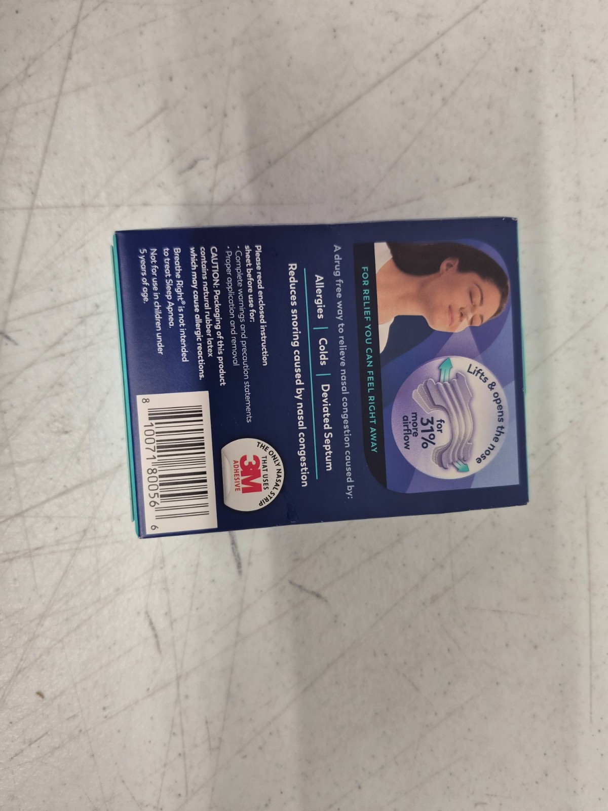 Breathe Right Nasal Strips for Nasal Congestion Relief (44-Count) 01/2029