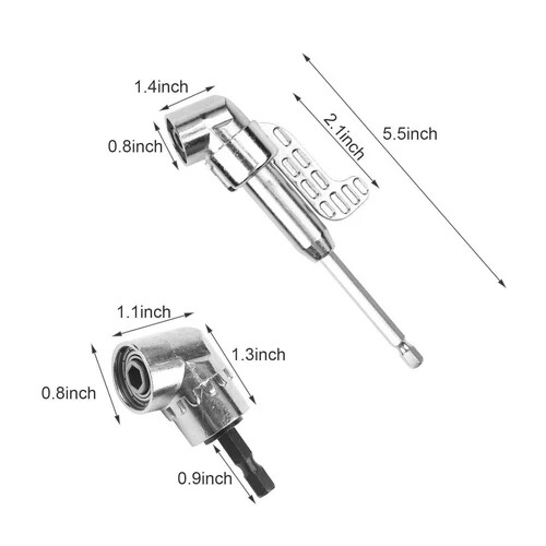 Detachable 90 Degree Screwdriver Right Angle Drill Attachment DIY Socket Adapter