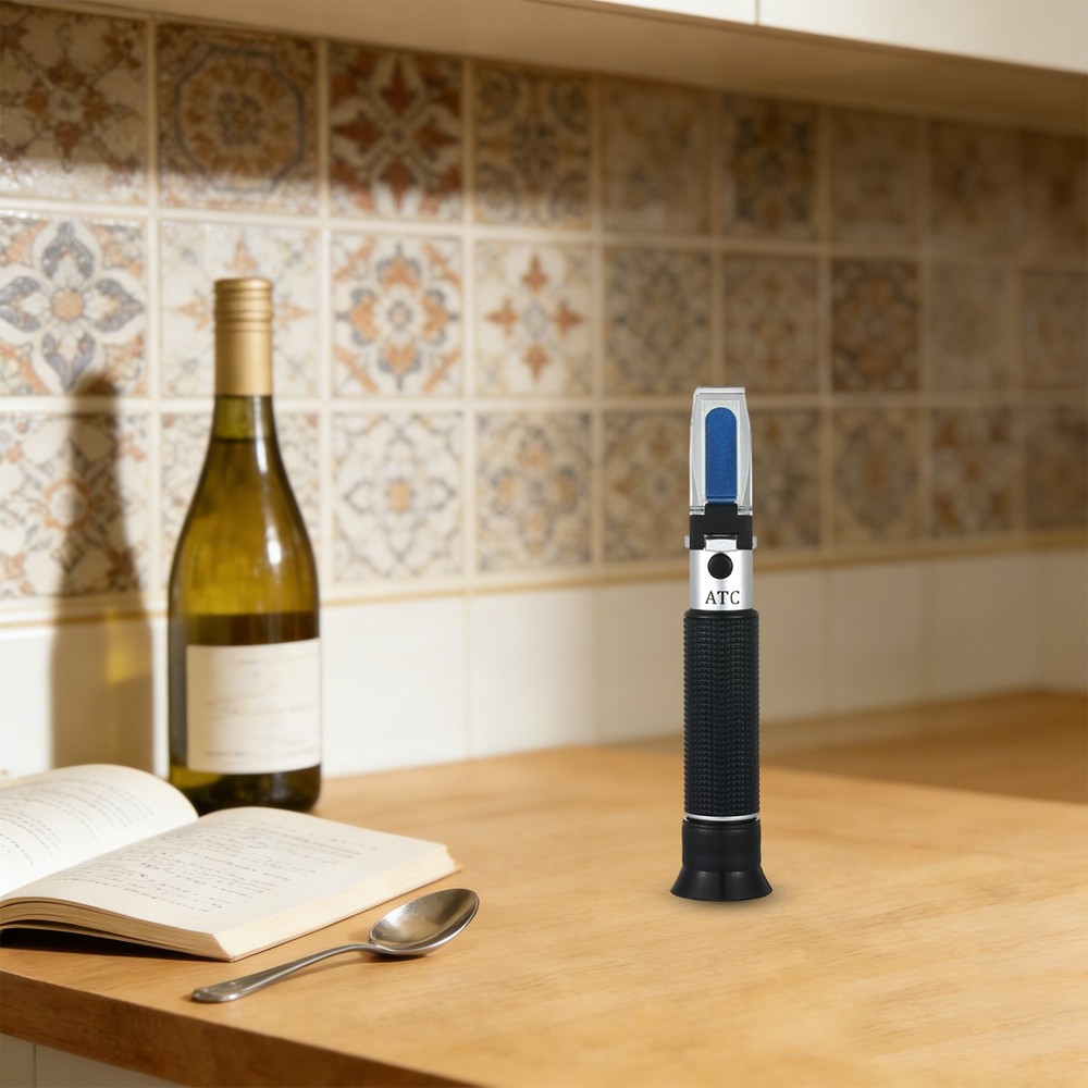 Portable Handheld Alcohol Refractometer Tester 0-80% Refractometer ± 1% Accuracy