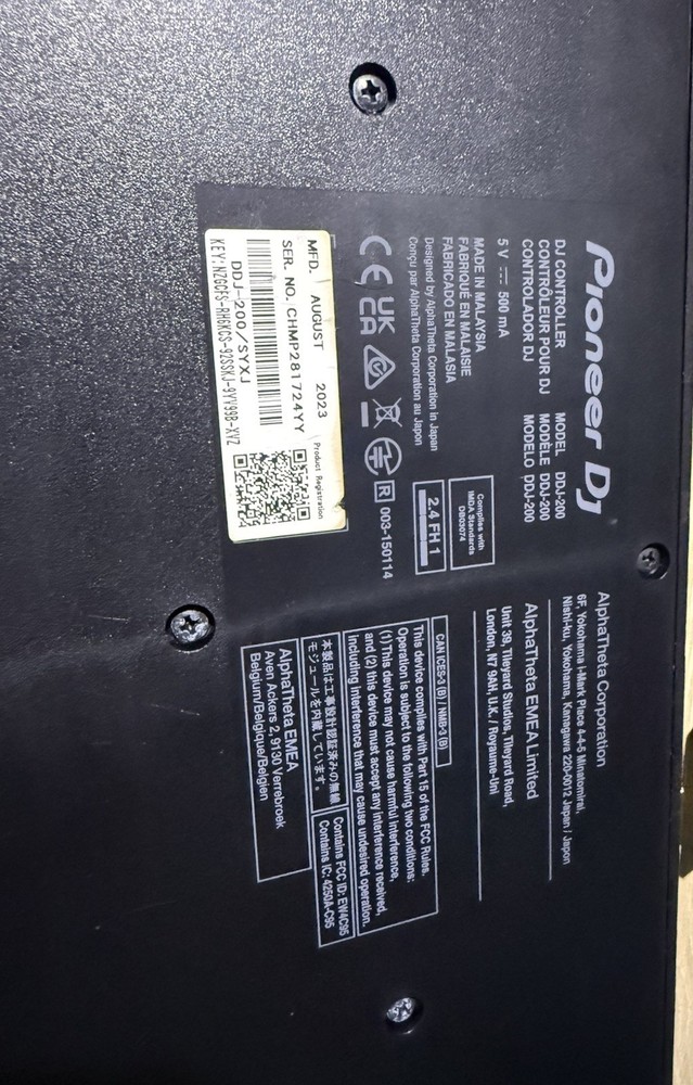 Pioneer DDJ-200 Smart DJ Controller W/ Cable