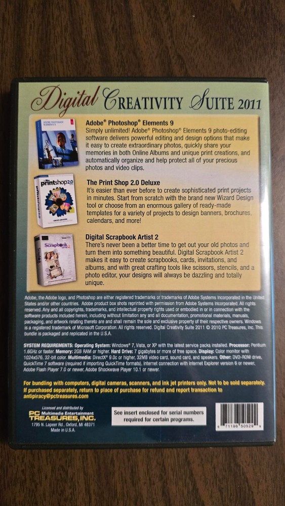 Digital Creativity Suite 2011 for PC DVD