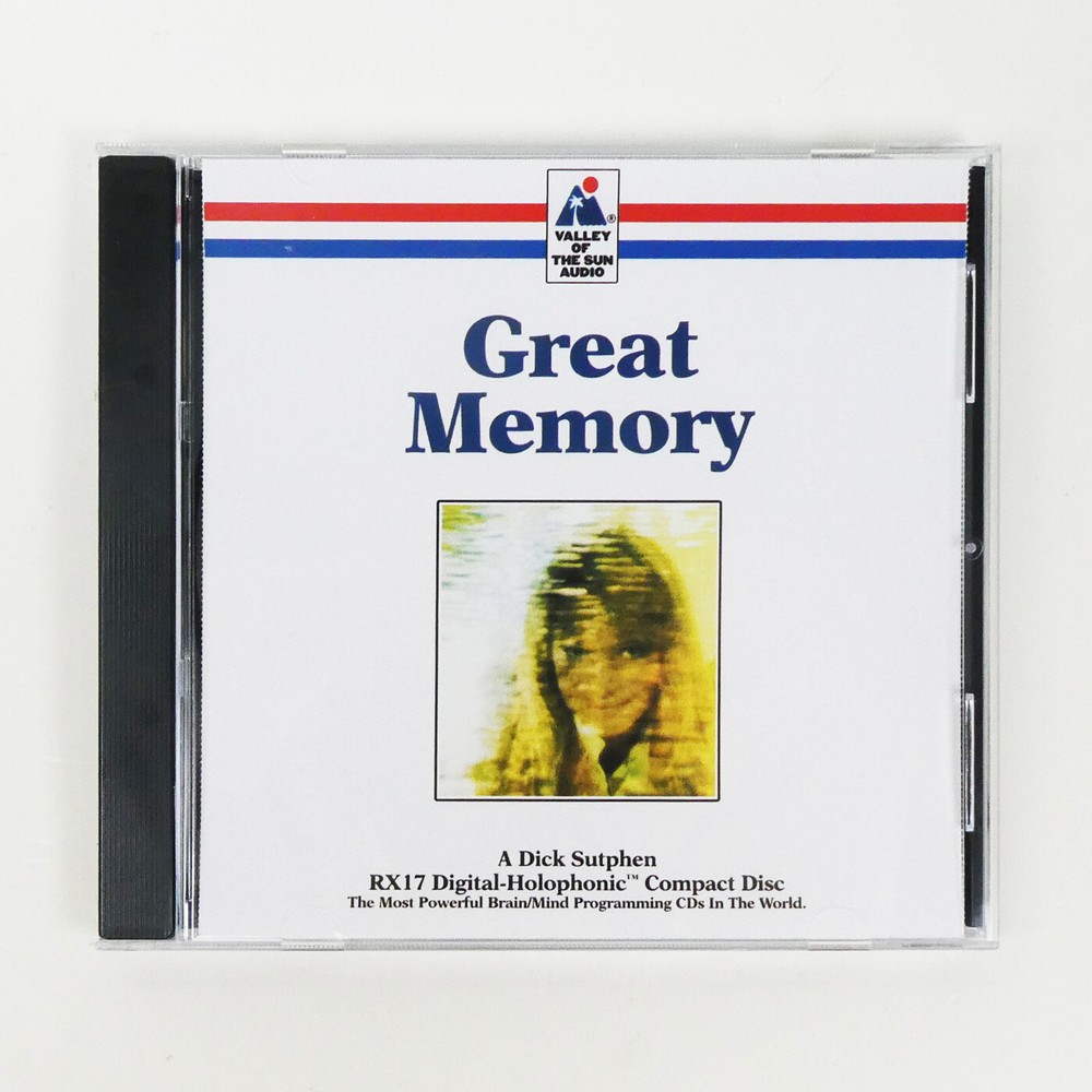 GREAT MEMORY Self Hypnosis CD RECOLLECTION Dick Sutphen Guided Imagery REMEMBER