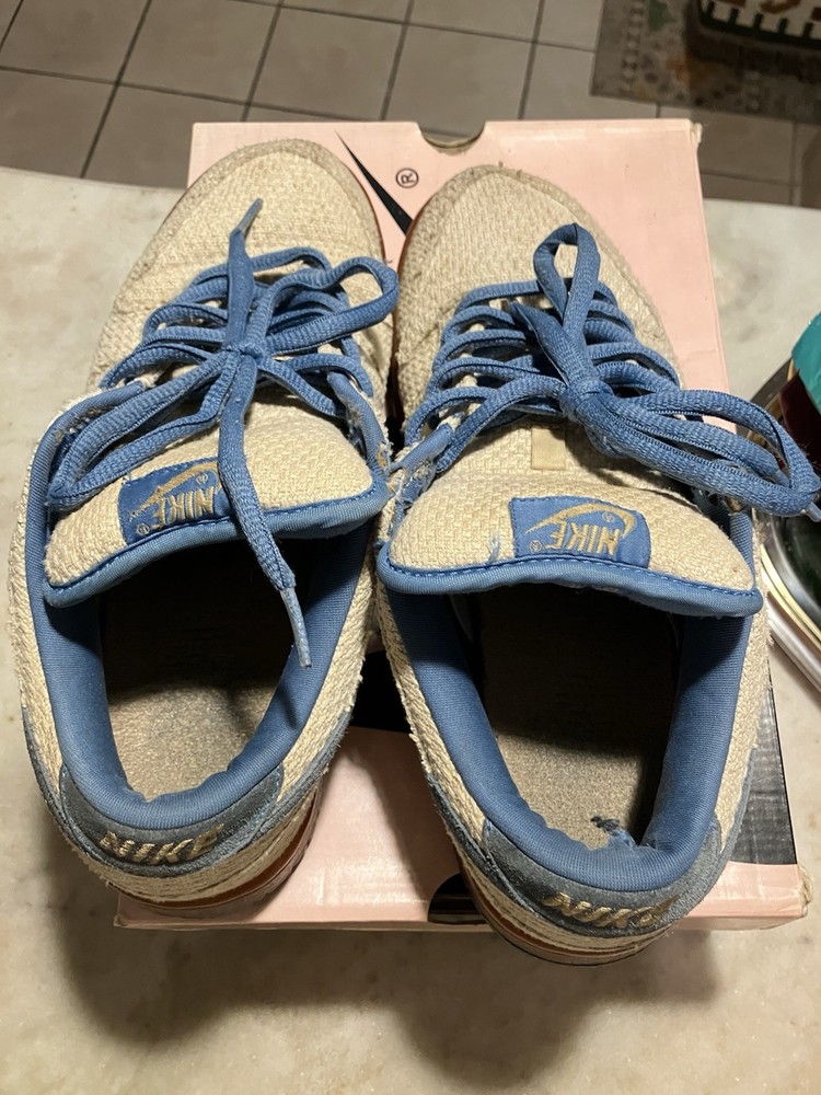 Size 10 nike sb dunk lows blue hemps