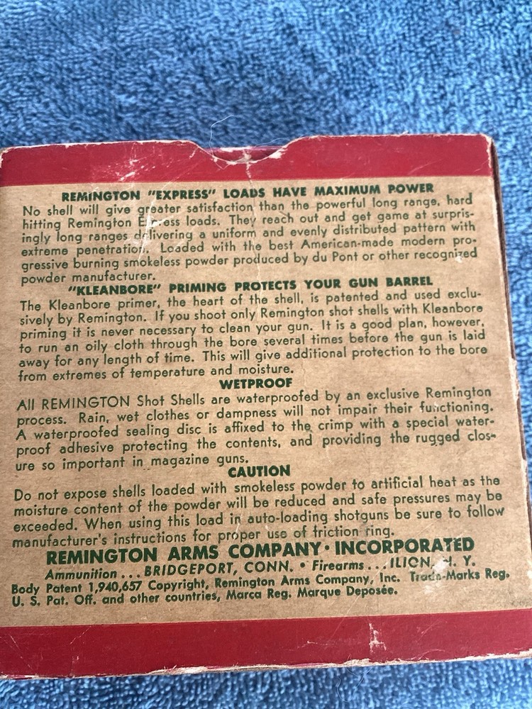 Remington express Extra Long Range Shot Shell Box Empty