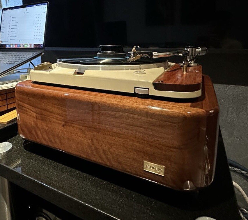 Thorens TD 124 Plinth Plinth Rounded Solid Wood Turntable Plinth