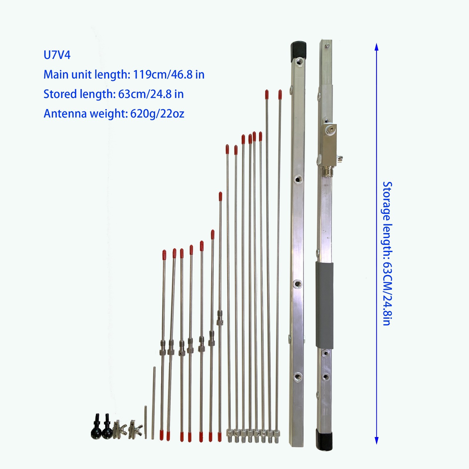 U7V4 Yagi Antenna 430/144MHz Dual-Band Detachable Portable Amateur Radio Band