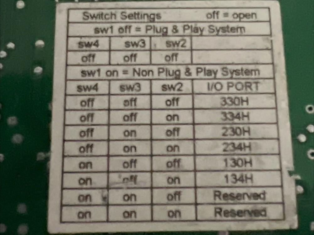 ADAPTEC AHA-1535A ISA SCSI CONTROLLER ADAPTER See Descript