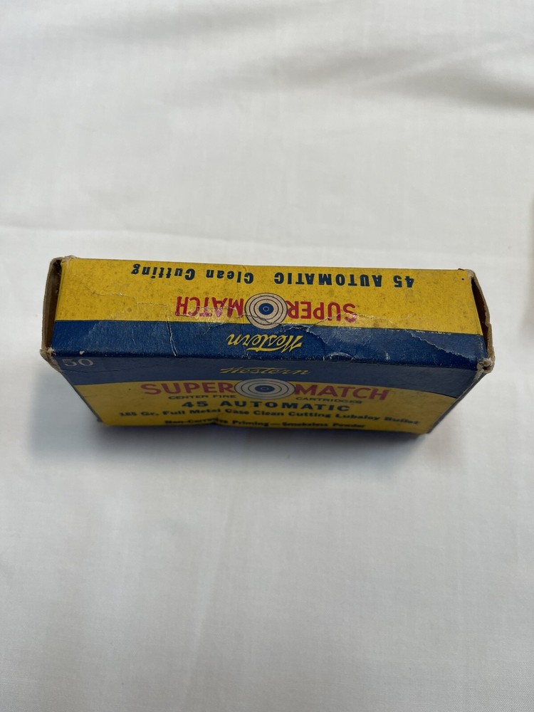 Vintage Western Super Match 45 Automatic Empty Ammo Boxes X 2