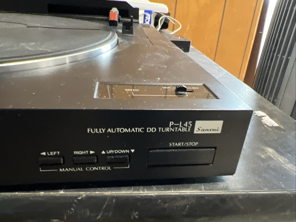 SANSUI P-L45 LINEAR TRACKING DIRECT DRIVE - FULL AUTOMATIC TURNTABLE UNTESTED