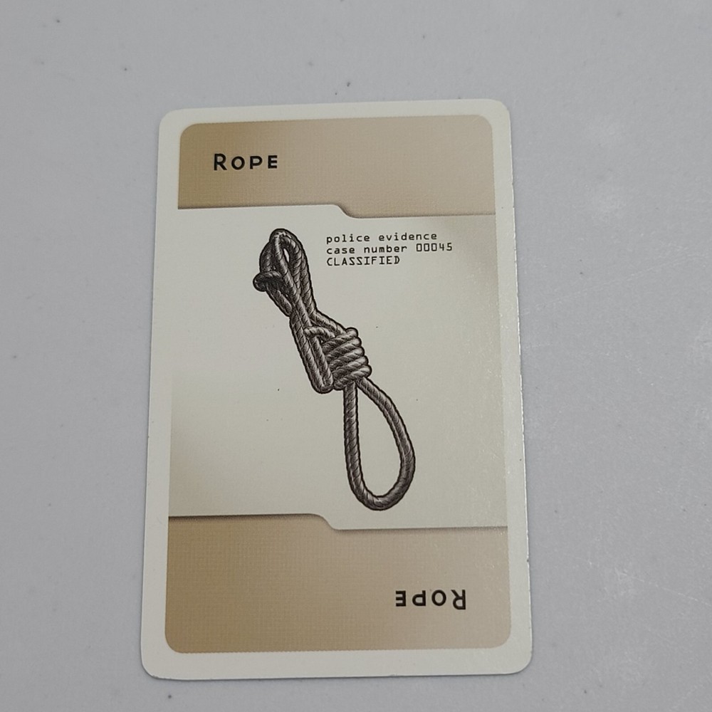 Clue 2002 Weapon Card Rope Replacement Piece
