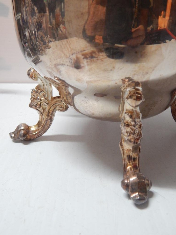 ANTIQUE HALLMARKED SILVER OVER COPPER TEA / COFFEE / COCOA VICTORIAN DSGN POT