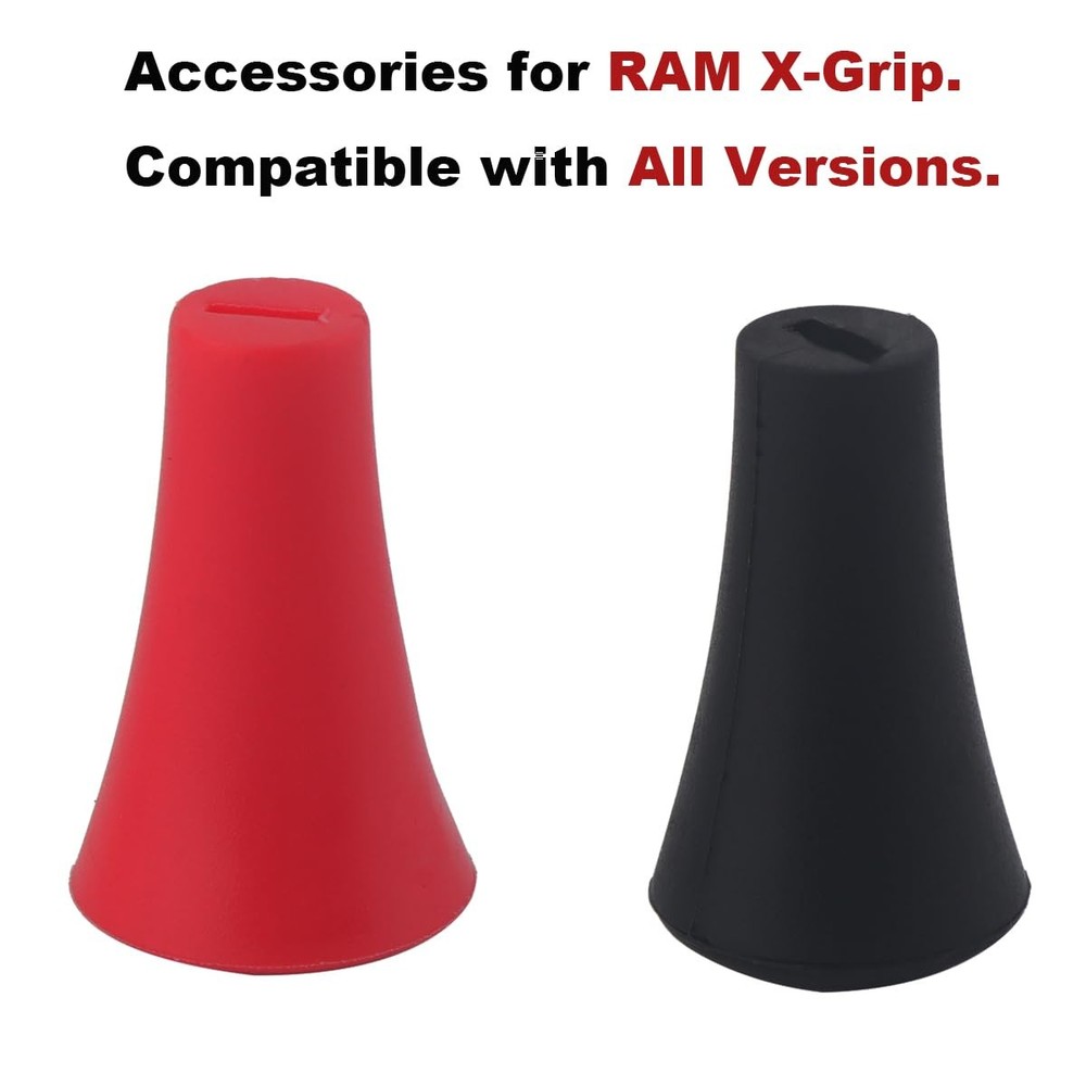 Rubber Tips for Ram Mounts X-Grip Mount, Balck & Red Silicone Caps | Accessor...