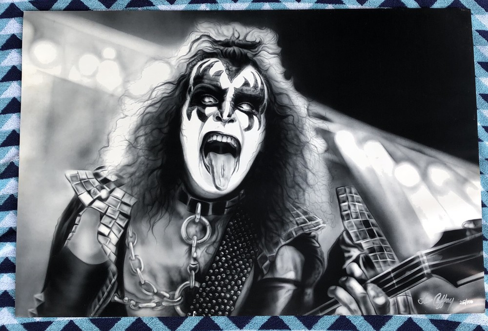 Rare KISS Gene Simmons Artist Numbered #25/100 Signed Original Poster Art Print