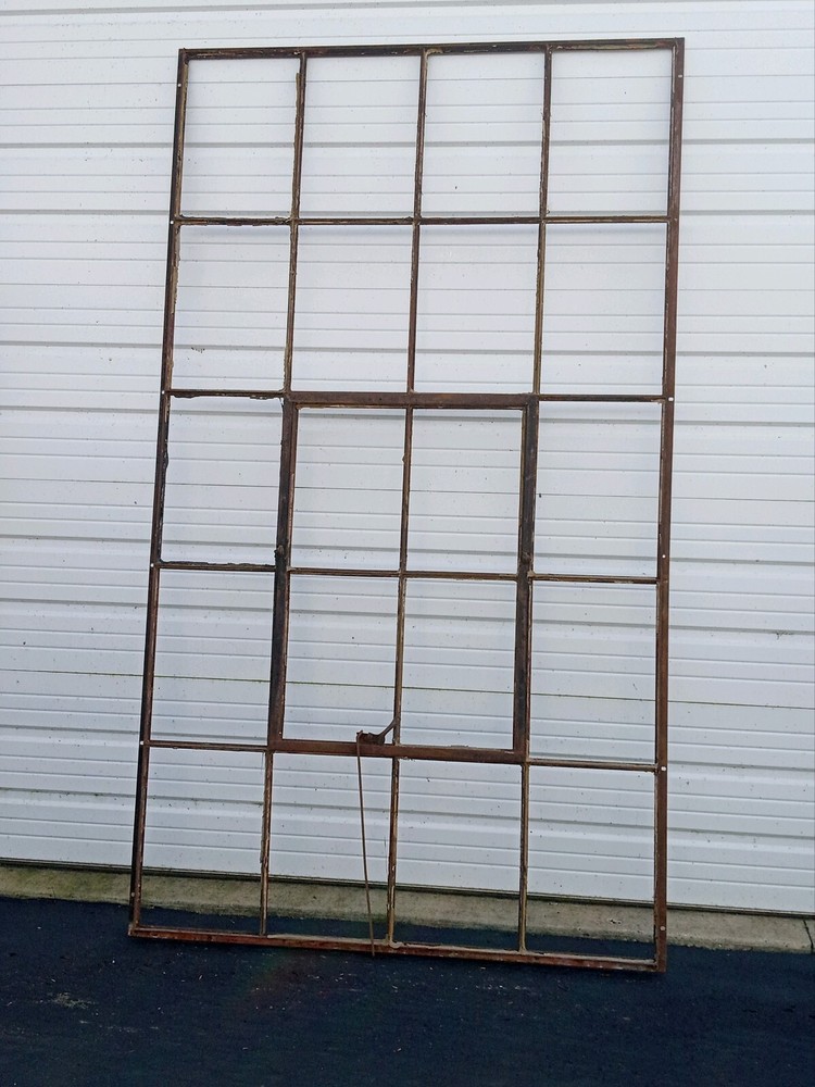 LARGE METAL FACTORY/INDUSTRIAL MULTIPANE WINDOW FRAMES