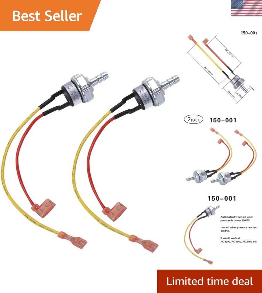 Reliable 150 PSI Automatic Air Pressure Switch for Smooth Compressor Operation