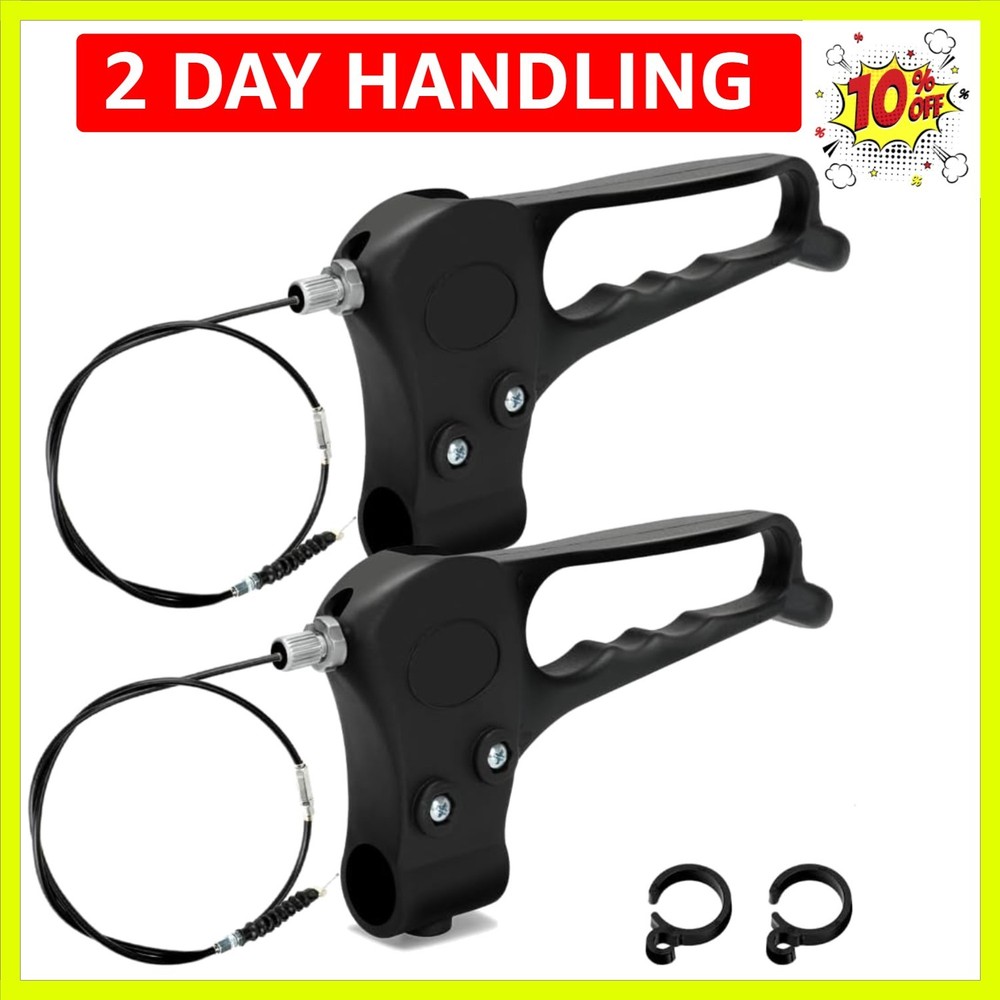 2 Pack Brake Handle Assembly Replacement for Rolling Walker Transport Wheelch...