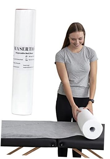 Disposable Massage Table Sheets - 60 Sheets Per Roll - Recyclable 1 Roll