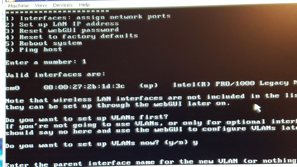 MonoWall 1.8.1 - BSD Based Firewall - Command Line Interface