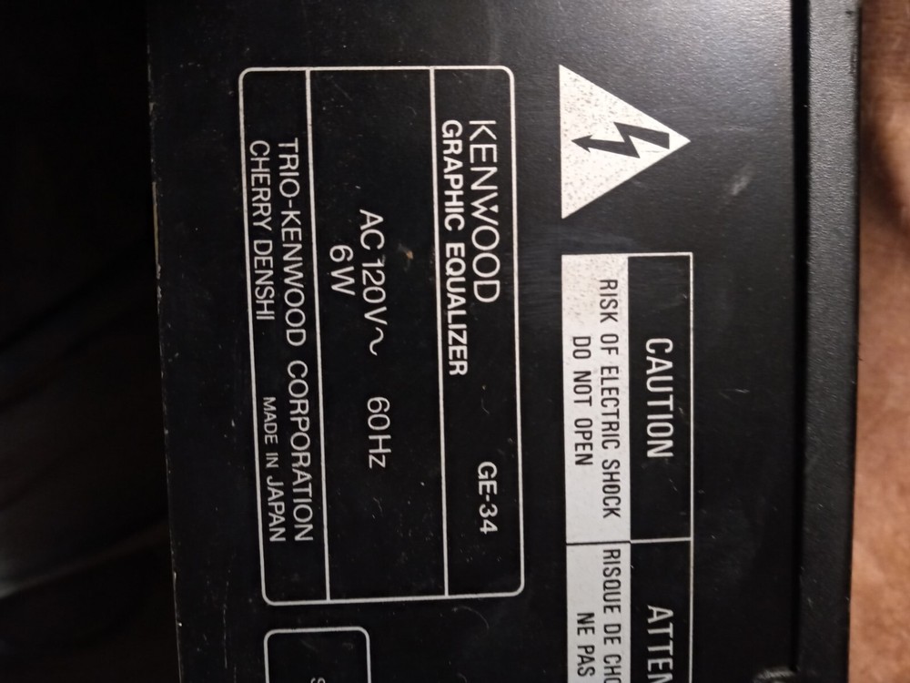Kenwood graphic equalizer GE- 34