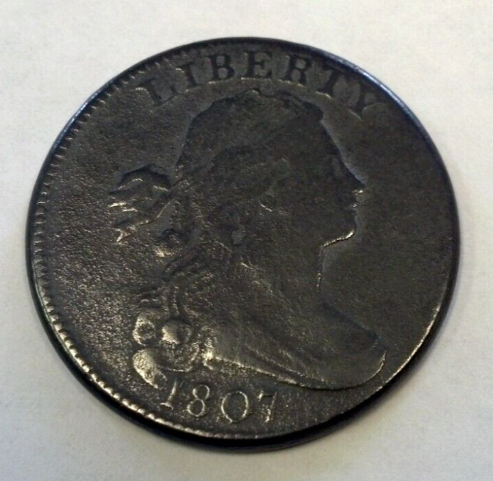 1807 DRAPPED BUST LARGE CENT VF DETAILS (2070)