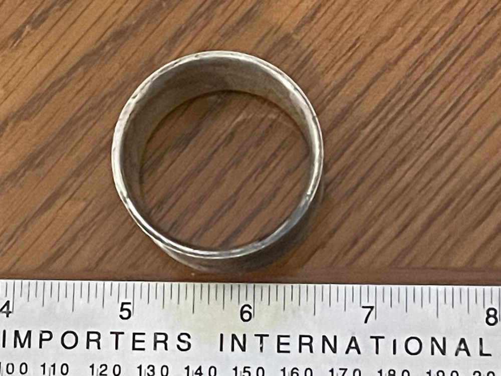 Watson Sterling Silver Napkin Ring "Forest" name engraving 33g