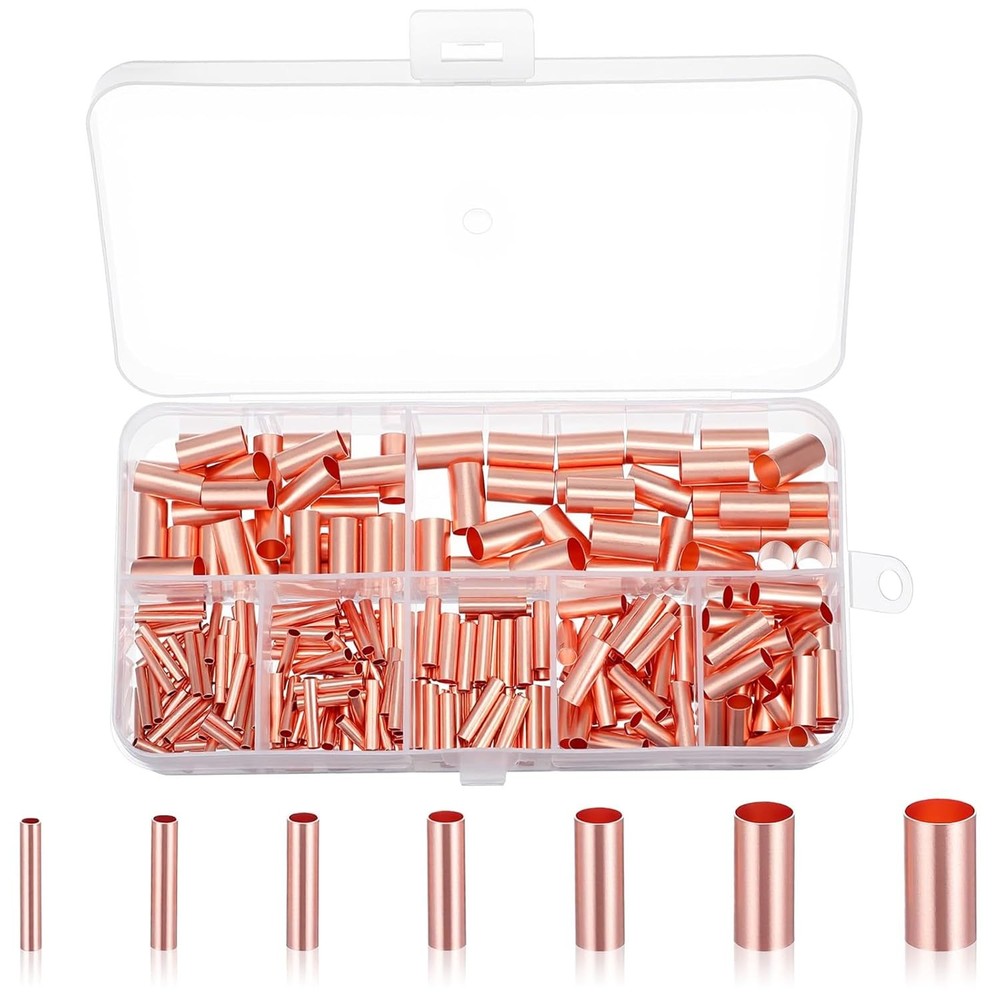 Wire Ferrules Kit Copper Crimp Connector Non Insulated
