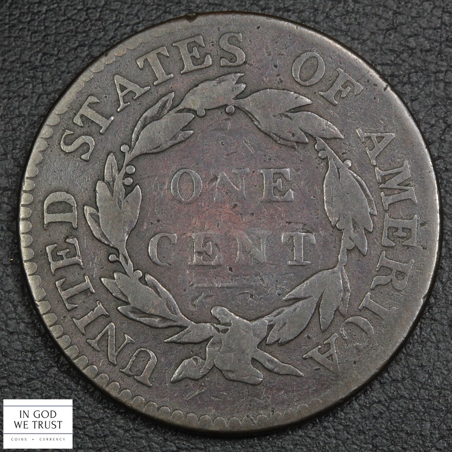 1821 Coronet Matron Head Copper Large Cent 1C