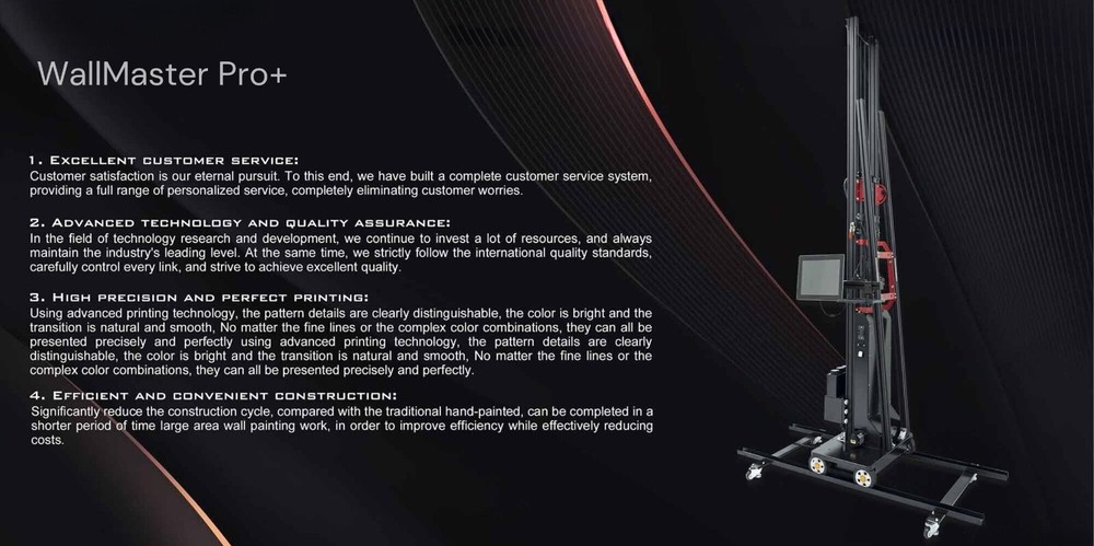 WALLMASTER® PRO+ UV Wall Printer | 3D Wanddrucker Wallpen