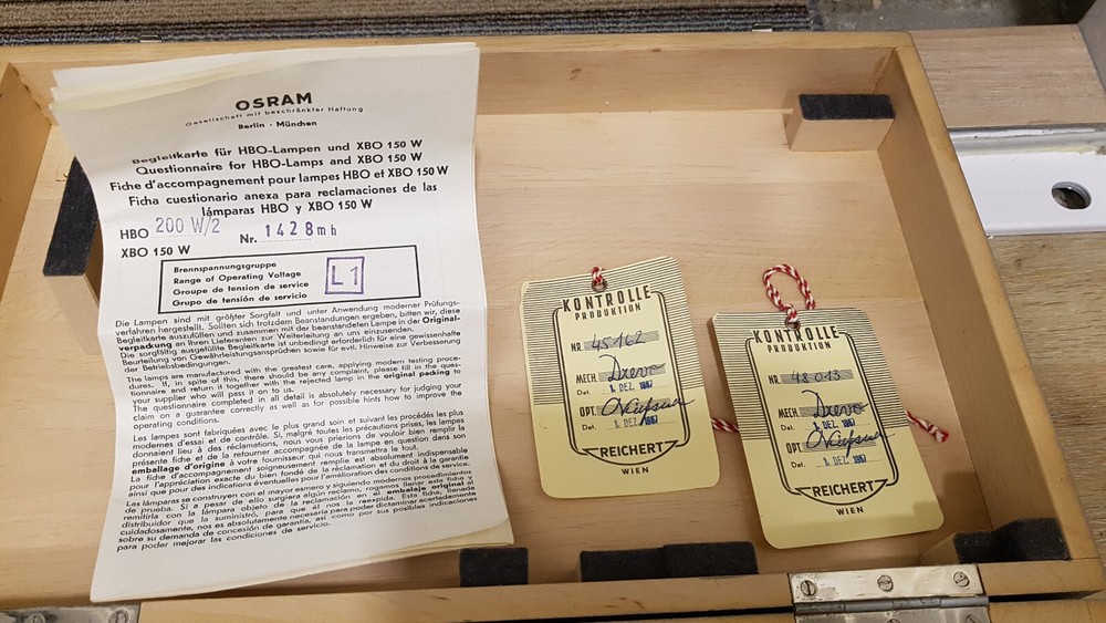 REICHERT AUSTRIA SIGHT MICROSCOPE WITH BOX UNUSED