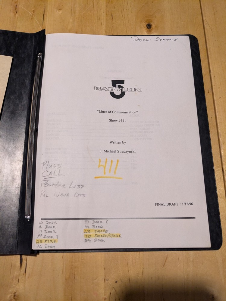 Babylon 5 Original Production Script ~ Lines of Communication