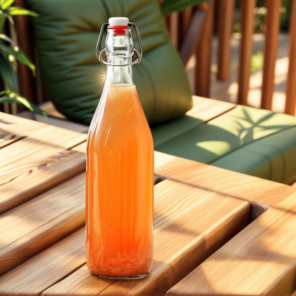 2 Pack 32oz Airtight Glass Bottles with Swing Top Stoppers