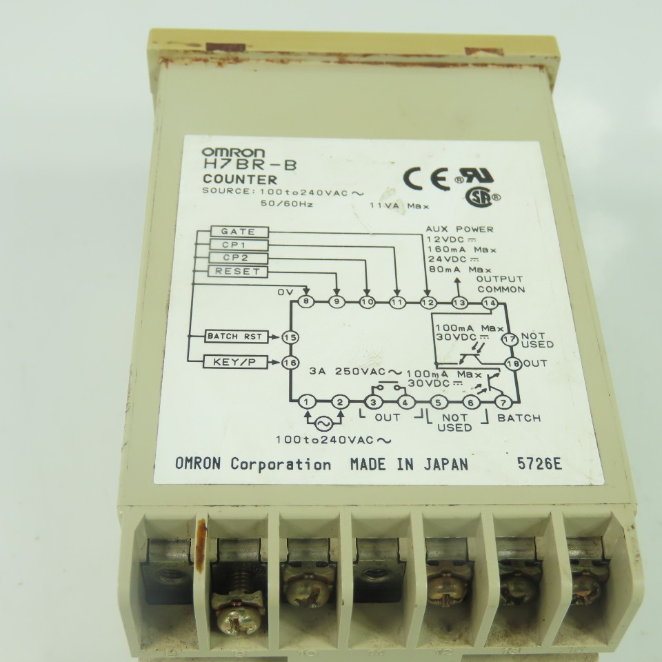 OMRON H7BR-B Digital Counter Timer 100-240VAC