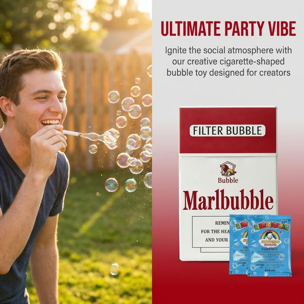 Bubble Cigarette Blowing Stress-Relief Accessory Mini Bubble Blower Sticks Fun