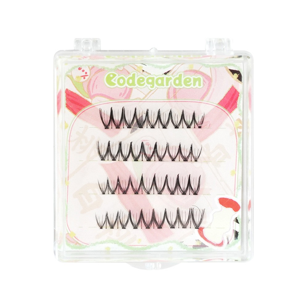 Comic Eye Cross U-shaped Reusable Lash Extension Segmented False Eyelashes ☾ ๑