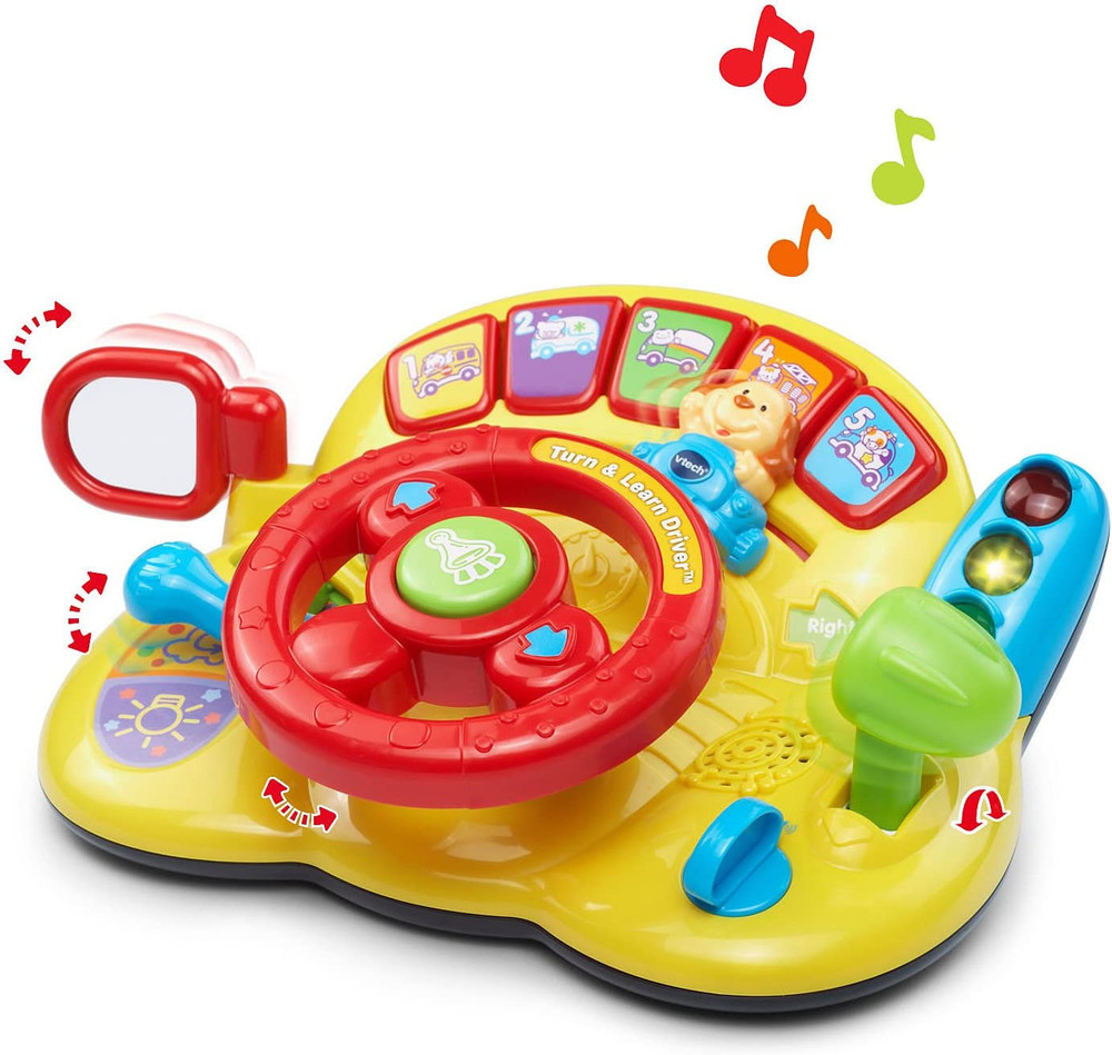 VTech Turn and Learn Driver Toy - Interactive Yellow Learning Vehicle